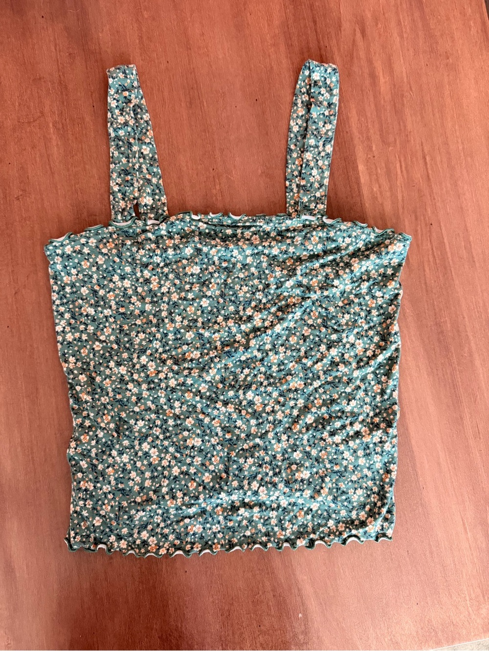 American Eagle Outfitters Floral Square-Neck Tank